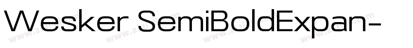 Wesker SemiBoldExpan字体转换
